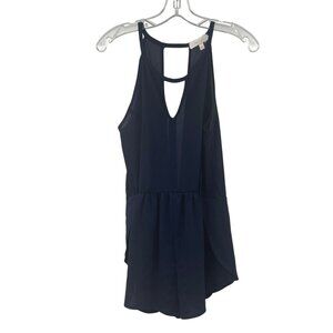Mabel Womens Romper Sleeveless Navy Size XS